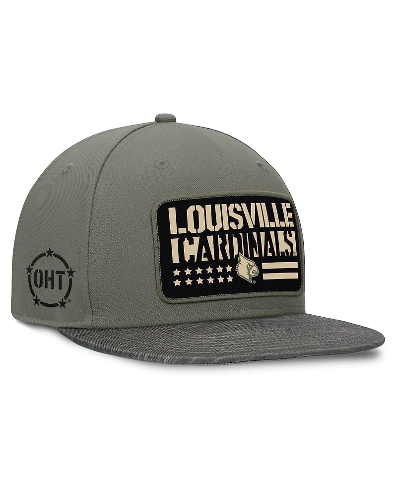 Top of the World Men's Green Louisville Cardinals Oht Rebel Snapback Hat