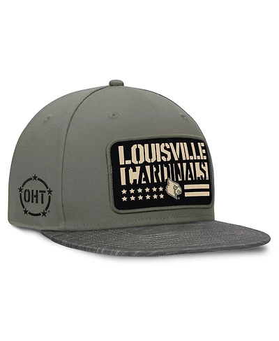 Top of the World Men's Green Louisville Cardinals Oht Rebel Snapback Hat