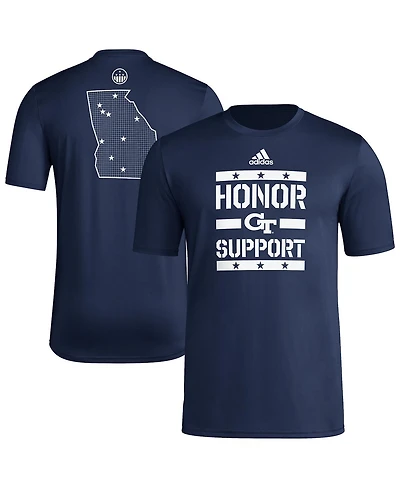 Adidas Men's Navy Georgia Tech Yellow Jackets Honor Support Pre-Game T-Shirt