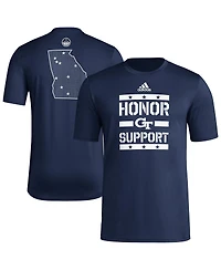 Adidas Men's Navy Georgia Tech Yellow Jackets Honor Support Pre-Game T-Shirt