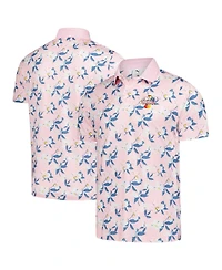 Puma Men's Pink Arnold Palmer Invitational Springs Floral Polo Shirt