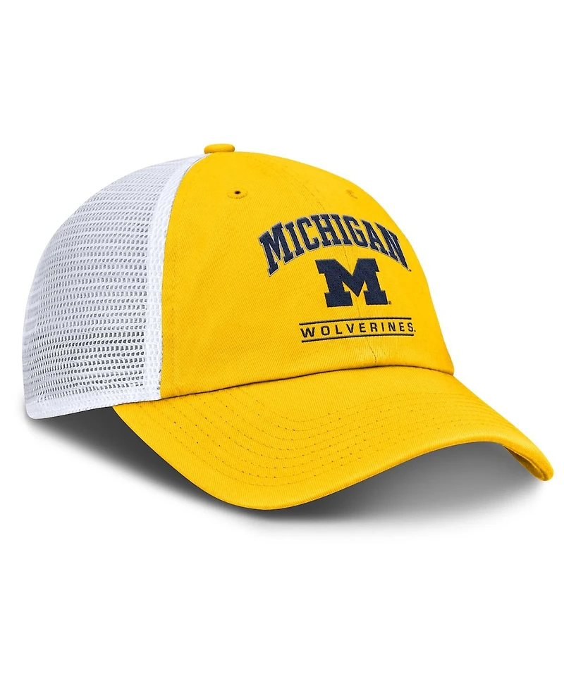 Jordan Men's Maize/White Michigan Wolverines Club Trucker Adjustable Hat