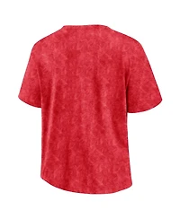 Fanatics Women's Red Washington Capitals Faded Wash T-Shirt