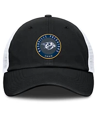 Fanatics Men's Black/White Nashville Predators Averie Trucker Adjustable Hat