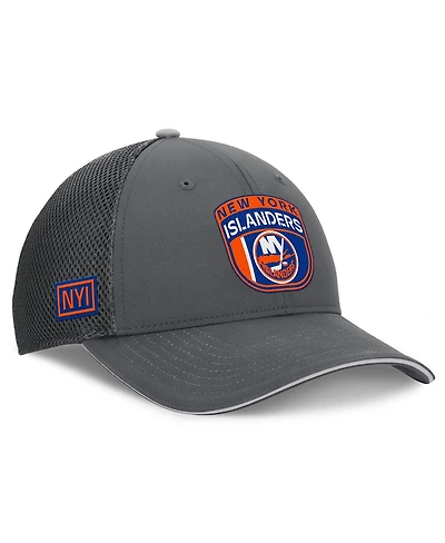 Fanatics Men's Gray New York Islanders Authentic Pro Home Ice Trucker Adjustable Hat