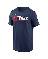 Nike Men's Navy Minnesota Twins Team Block T-Shirt