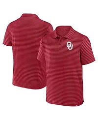 Fanatics Men's Crimson Oklahoma Sooners Victory Calls Stripe Polo Shirt
