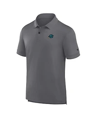 Fanatics Men's Heather Gray Miami Dolphins Front Office Move Mono Polo Shirt