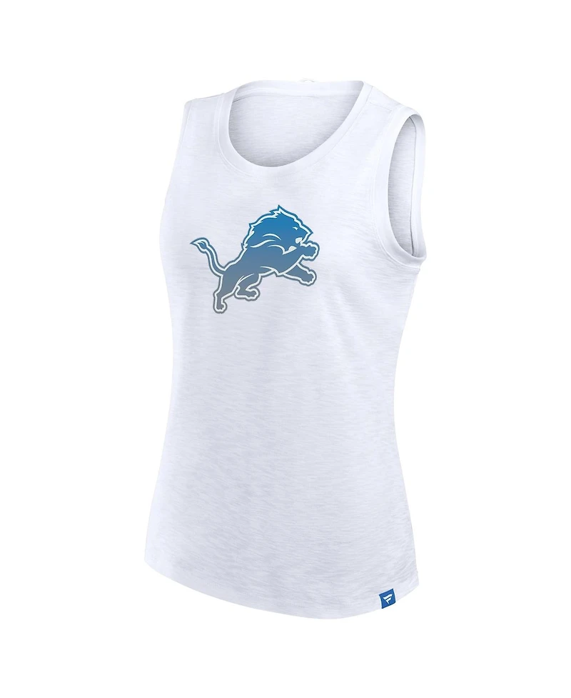 Fanatics Women's White Detroit Lions Slub Tank Top