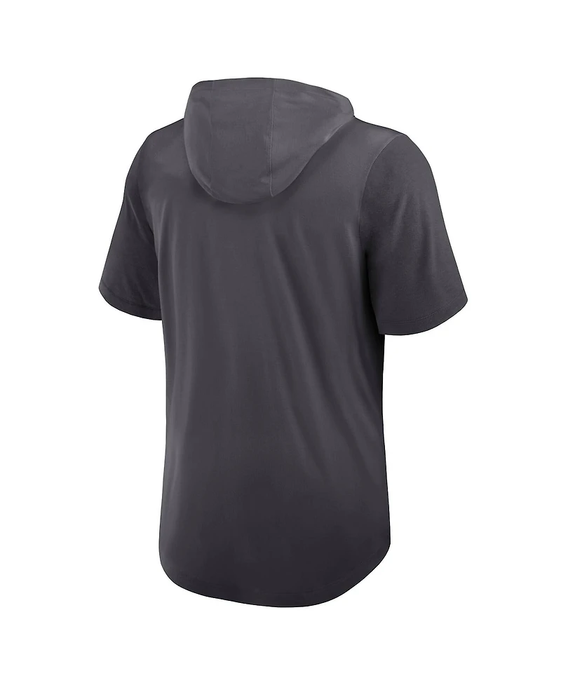 Nike Men's Anthracite Dallas Cowboys Tri-Blend Performance Hoodie T-Shirt