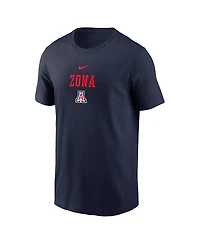 Nike Men's Navy Arizona Wildcats 2-Hit Stacked T-Shirt