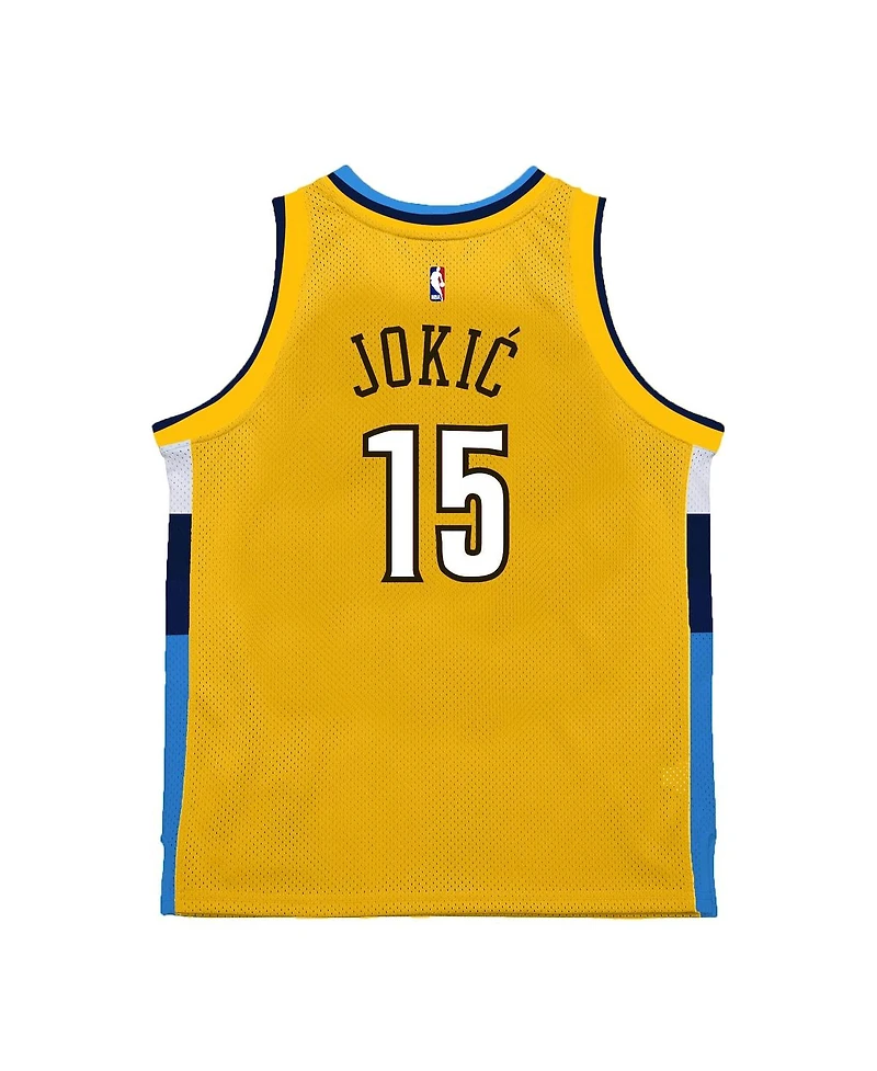 Mitchell & Ness Men's Nikola Jokic Yellow Denver Nuggets 2017-18 Swingman Jersey