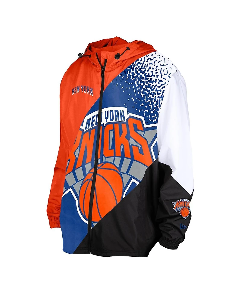 New Era Men's Orange York Knicks 2024/25 City Edition Full-Zip Windbreaker Jacket