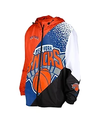 New Era Men's Orange York Knicks 2024/25 City Edition Full-Zip Windbreaker Jacket