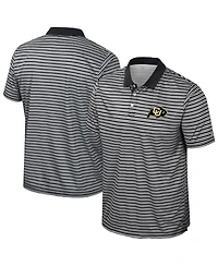Colosseum Men's Black Colorado Buffaloes Striped Polo Shirt