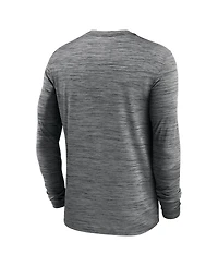 Nike Men's Charcoal Alabama Crimson Tide 2025 Sideline Velocity Performance Long Sleeve T-Shirt