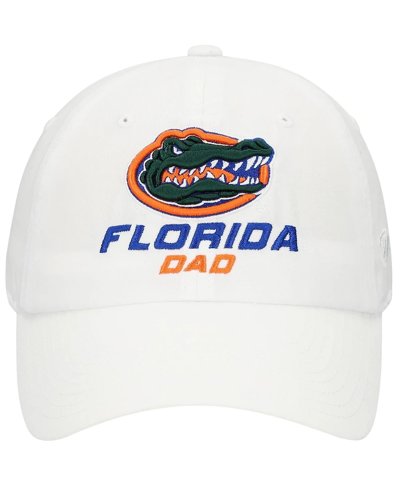 Top of the World Men's White Florida Gators Staple Dad Adjustable Hat