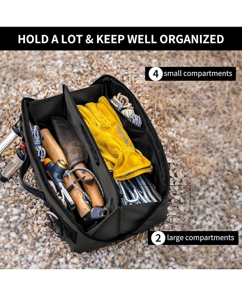 Naturehike Folding Tool Bag, Multifunctional Tool Storage Bag, Zippered Duffel Bag, Water Repellent Tool Origanizer