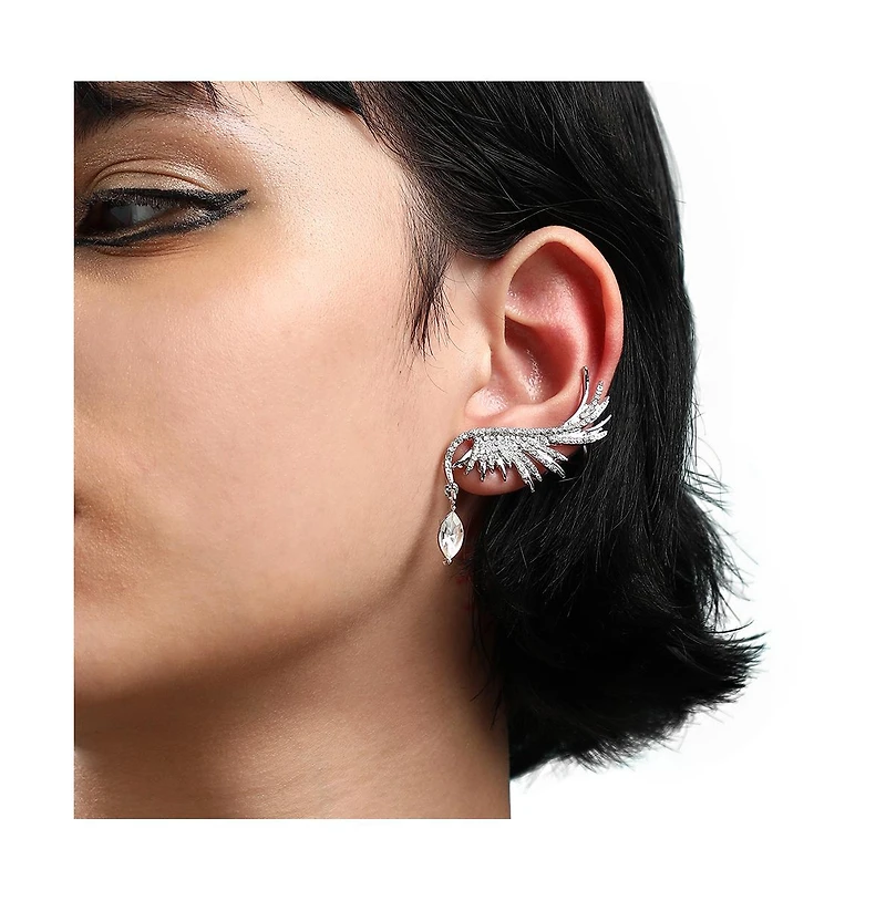 Sohi Wing Rhinestones Earcuff