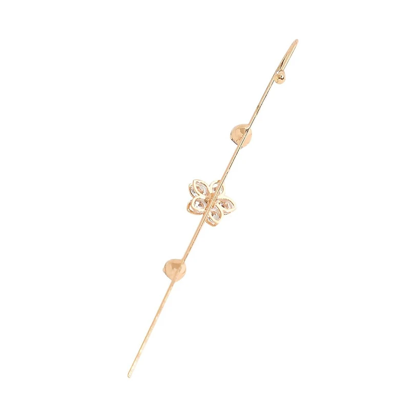 Sohi Gold-Plated Stones Cuff Earrings