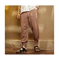 Campus Sutra Men's Tan Brown Panelled Gurkha Trousers