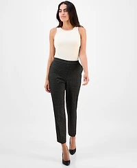 Ak Anne Klein Petite Mid-Rise Straight-Leg Ankle Pants