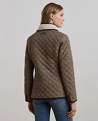 Lauren Ralph Women's Faux-Sherpa-Collar Quilted Coat