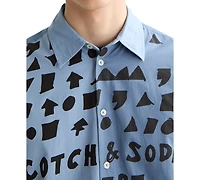 Scotch & Soda Men's Graphic Text Logo Shirt