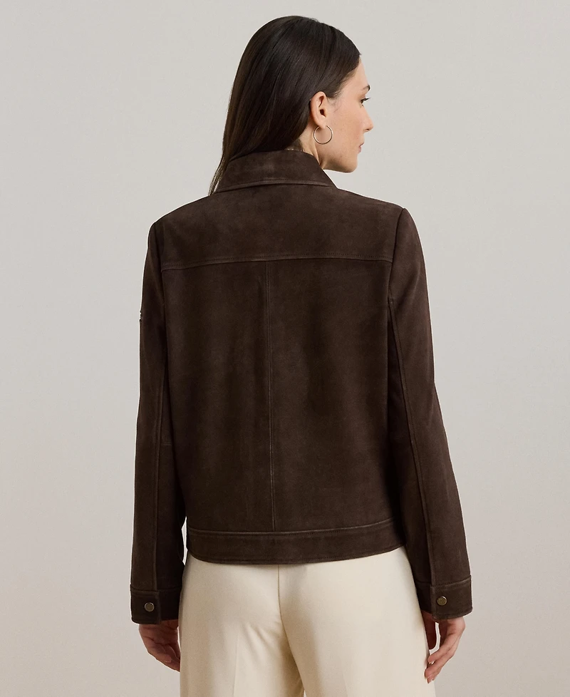 Lauren Ralph Lauren Women's Buttoned Suede Jacket