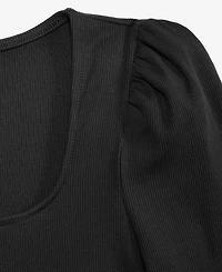 On 34th Women's Square-Neck Puff-Sleeve Top, Exclusively at Macy's