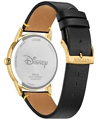 Citizen Eco-Drive Men's Disney Donald Duck Seeing Stars Black Leather Strap Watch 40mm