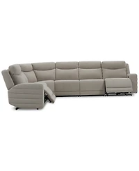Kristyan -Pc. Fabric Sectional with 2 Power Recliners