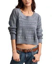 Lucky Brand Women's Off-The-Shoulder Cotton Sweater