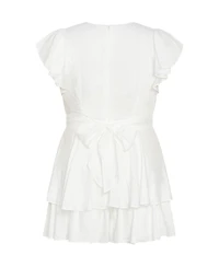 City Chic Plus Sunny Playsuit