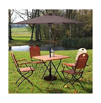 9 Feet Patio Led Solar Umbrella with Crank