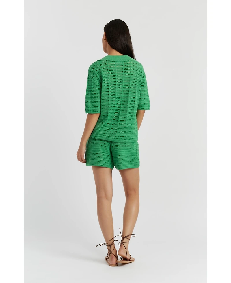 Chinti & Parker Women's Cotton Crochet Shirt