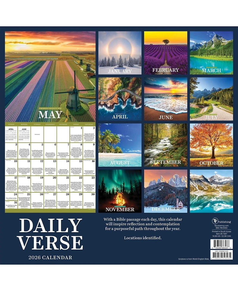 2026 Daily Verse Wall Calendar