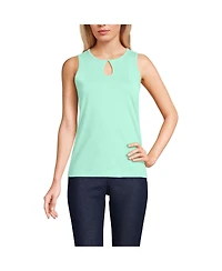 Lands' End Women's Petite Supima Keyhole Tank