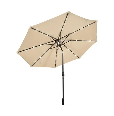 10 Feet Outdoor Patio Umbrella with Bright Solar Led Lights