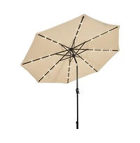 10 Feet Outdoor Patio Umbrella with Bright Solar Led Lights