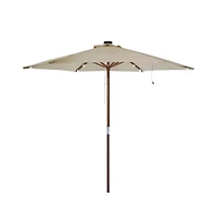 30 Led Solar String Light Cool White Fit for 6-Rib 8ft 9ft Outdoor Patio Wooden Umbrella