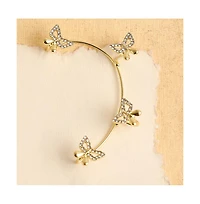 Sohi Gold-Plated Butterfly Cuff Earrings