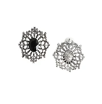 Sohi Crystal Snowflake Stud Earrings