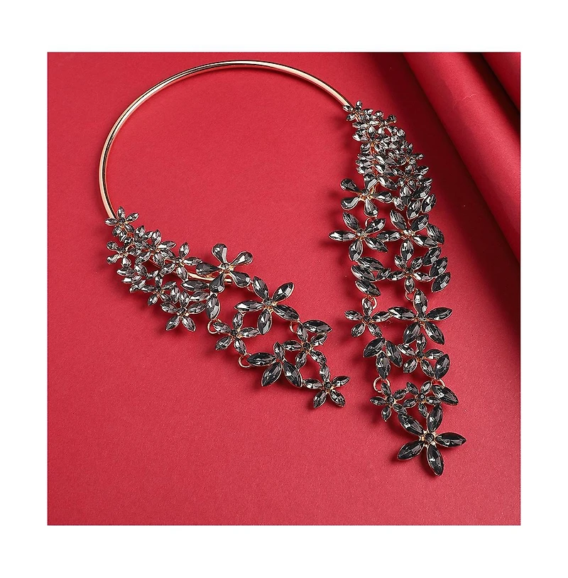 Sohi Crytstal-Cluster Statement Necklace