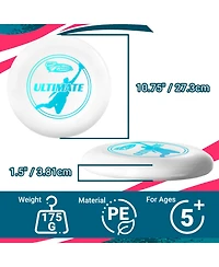 Wham-o Frisbee Official Ultimate 175g Flying Disc, 10.75 Inch, Professional Training, for Competition and Outdoor Fun