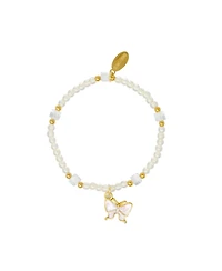 Zomi Gems Girls Butterfly Bead Dainty Bracelet Set