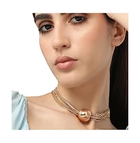 Sohi Rhinestones Ballchain Necklace
