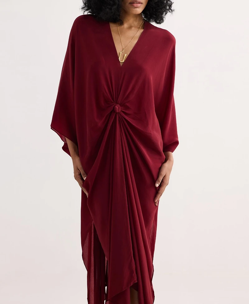 Reistor Women's Front twist Kaftan Dress