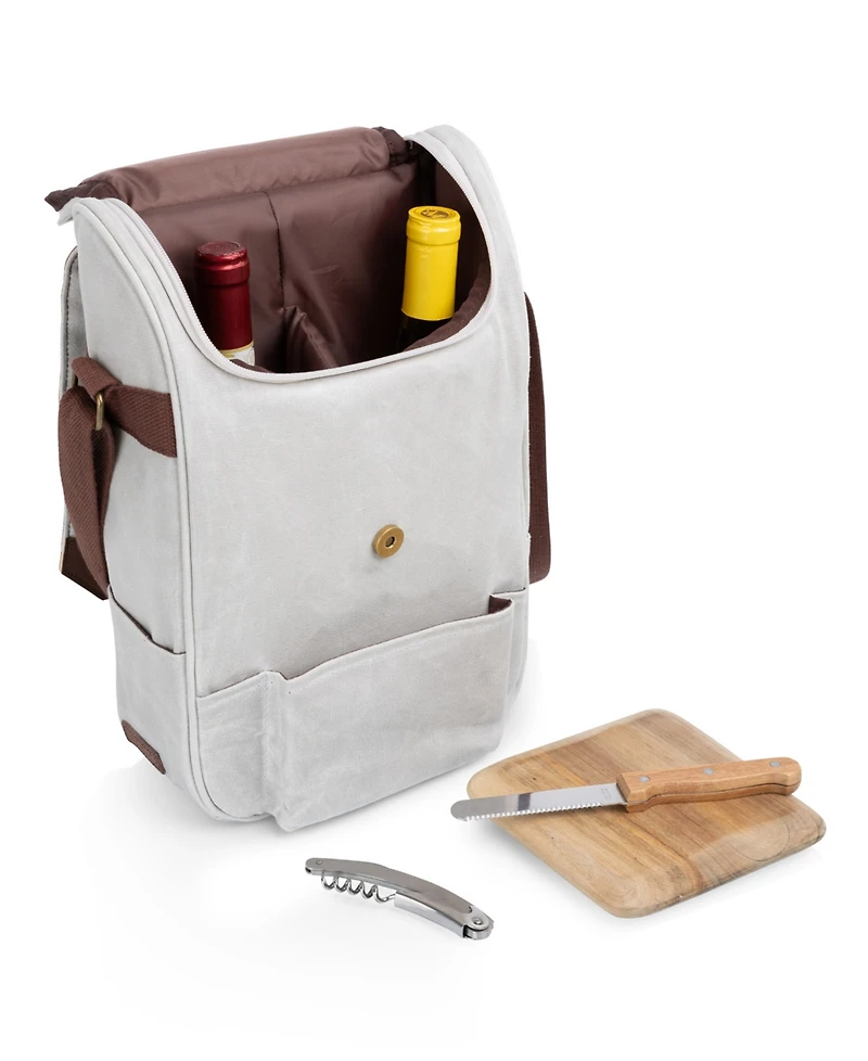 Legacy 2 Bottle Wine and Cheese Board Cooler Tote Bag Set