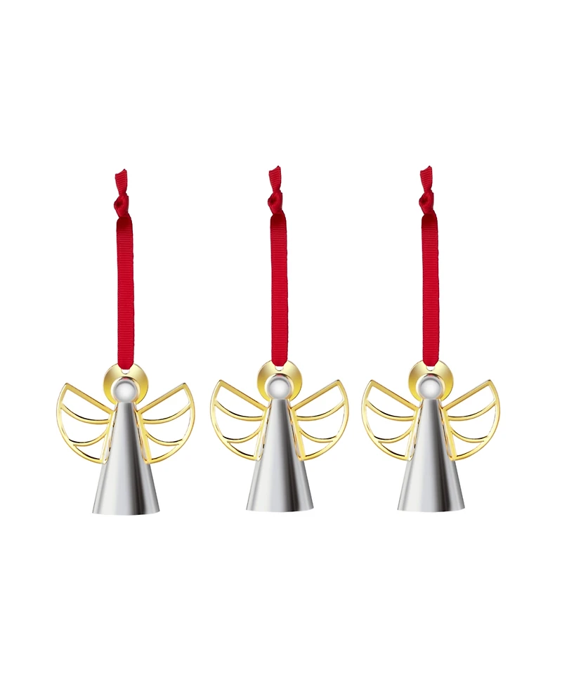 Nambe Mini Angel Ornament, Set of 3